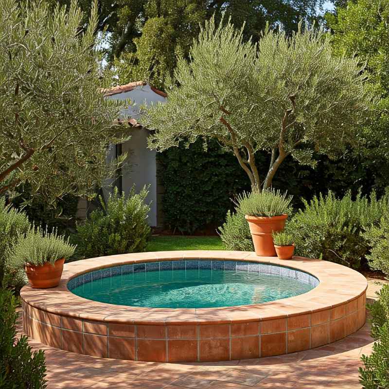 semi inground plunge pool