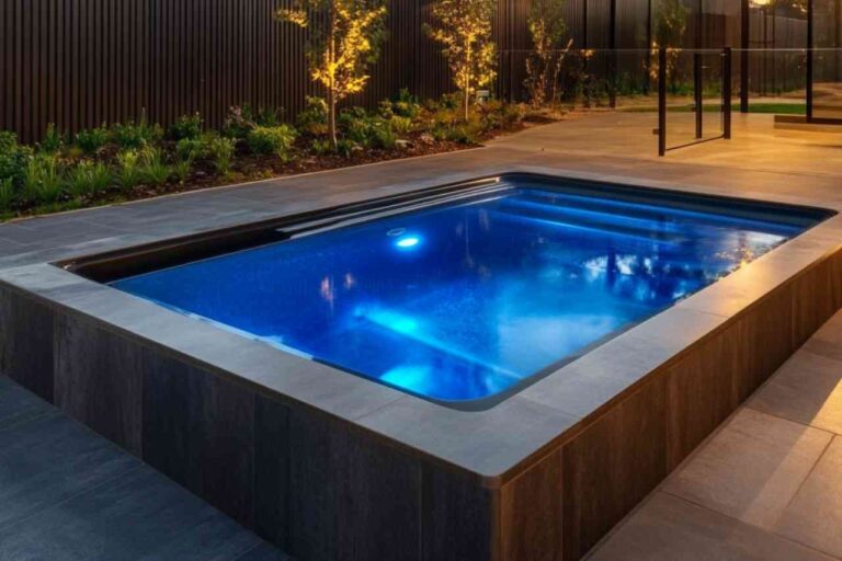 Partial above ground plunge pool