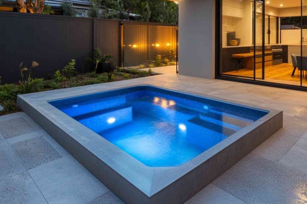 Partial above ground plunge pool