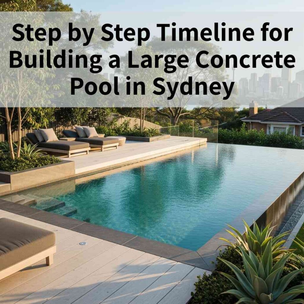 Step by Step Timeline for Building a Large Concrete Pool in Sydney