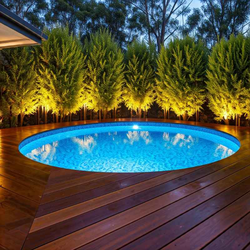 Round fibreglass plunge pools