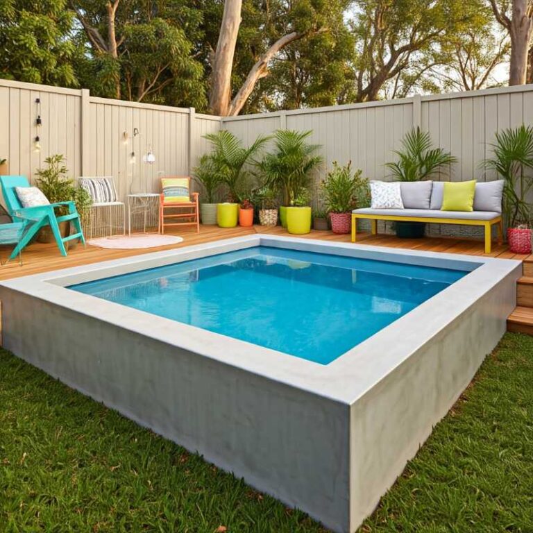 Square plunge pool in Sydney